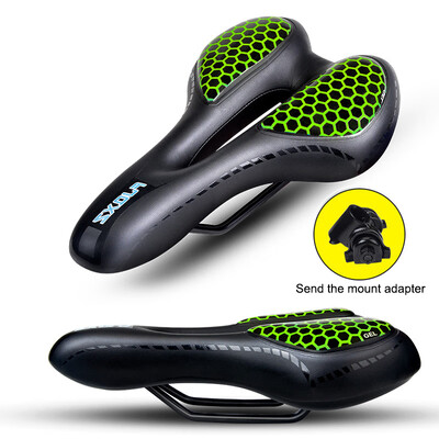 

Bicycle Saddle Hollow Lightweight PU Leather Foam Steel Front Seat Mat Cushion Mountain Road Bike Cycling Accessories With Mount