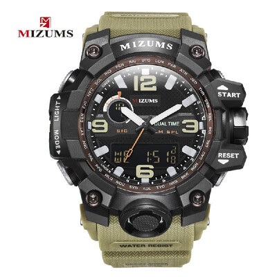 

MIZUMS Men Fashion Sport Quartz Watch Electronic Digital LED Watches Multi-Functional Water-Resistant Wrist Watch