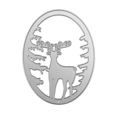 

Christmas Elk Cutting Dies Stencils Scrapbook Embossing DIY Craft Album