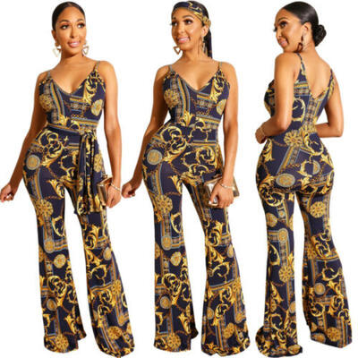 

Women Sling Jumpsuit Playsuit Off Shoulder Casual Romper Clubwear Party Trousers
