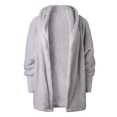 

Casual Long Sleeve Cardigan Loose Women Hooded Jacket Winter Coat Sweater