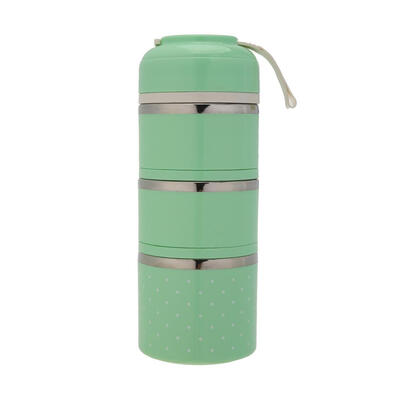 Dot Design Portable Leak-proof Thermal Lunch Box Stainless Steel Bento Box