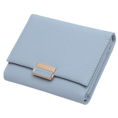 

Womens PU Leather Wallet Purse With Snap Button Closure Card Photo Holder Note Compartment Zipper Pocket