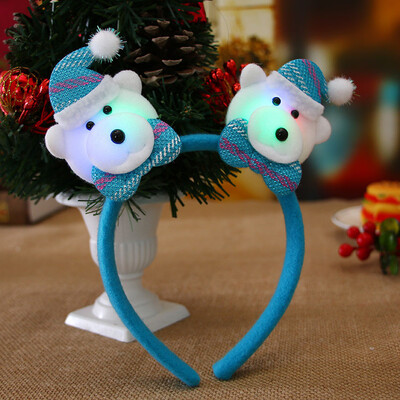 

〖Follure〗Hot Christmas Headband Santa Xmas Party Decor Double Hair Band Clasp Head Hoop