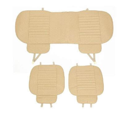 

3Pcs Car Seat Cover Breathable Bamboo Pad Mat PU Leather for Auto Chair Cushion