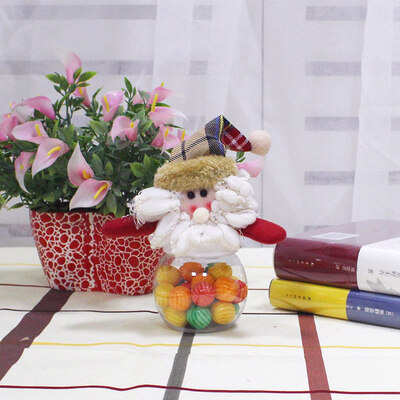 

Cute Christmas Candy Storage Can Decor For Home Gift Biscuit Food Storage Jarcandy Jar