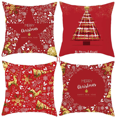 

Siaonvr Christmas Elk Santa Claus Pillow Case Sofa Car Throw Cushion Covers Home Decor