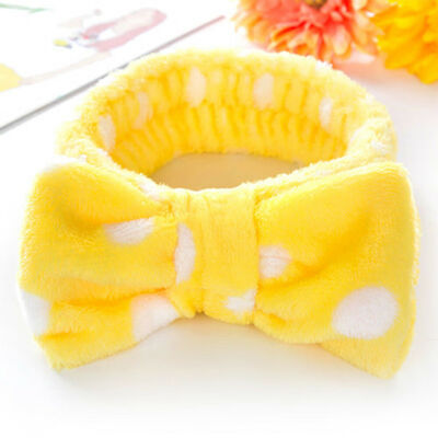 

Big Bow Dot Striped Soft Towel Hair Band Head Wrap Headband Bath Spa MakeUp Fine