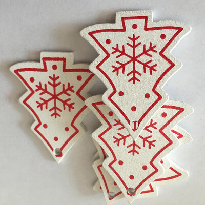

Natural Wood Christmas Ornaments Pendant Hanging Gifts Snowflakes Christmas Tree Decor