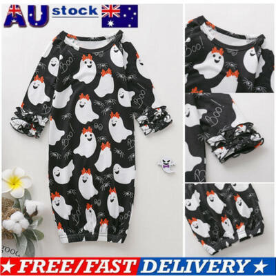 

NEW Halloween Baby Girls Boys Gown Ghost Nightgowns Sleepwear Sleeping Bag AU