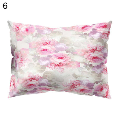 

Multicoloured Flower Printed Throw Pillow Case Cushion Cover Sofa Home Bed Decor
