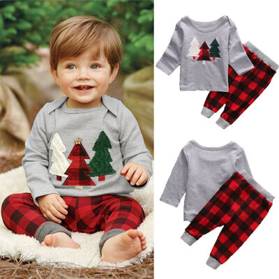 

Newborn Baby Boys Hoodie Tops Pants Leggings Outfits Toddler Christmas Clothes