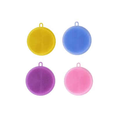

Kitchen Silicone Cleaning Dish Brush Washer Scrubber Scouring Mat Pad Liner Fruit Vegetables Food Boiler