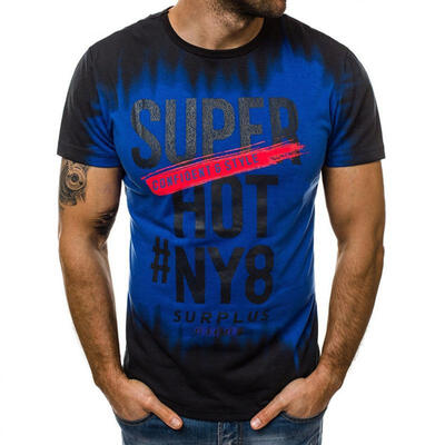 

Summer Male O-neck Short Sleeve T-shirt With Letter Pattern Casual Cotton T-shirt For Men