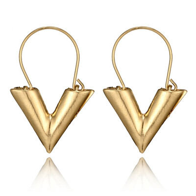 

Fashion Gold Earrings Women Geometric Hoop Earrings Simple Jewelry