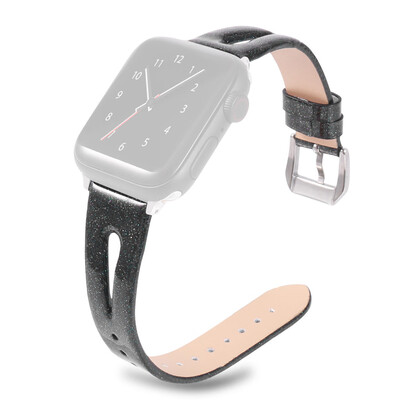 

〖Follure〗Bling Glitter Droplet shape Leather Wrist Strap Band For Apple iwatch 4 44mm
