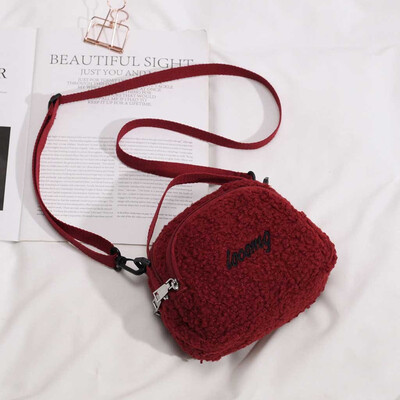 

Tailored Womens Woolen Handbag Casual Shoulder Messenger Package Simple Mobile Phone Bag