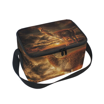 

ALAZA Lunch Box Insulated Animal Llama Lunch Bag Large Cooler Tote Bagfor Men Women