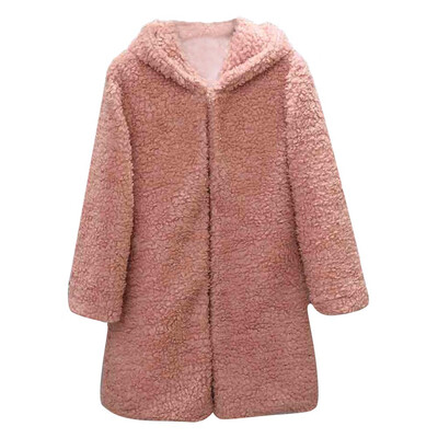 

Toponeto Women Autumn Long Sleeve Thick Hooded Open Stitch Coat Jacket Cardigan