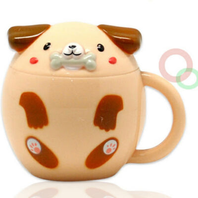 

Mini Plastic Cute Cartoon Animals Cup for Coffee Water Breakfast Children Festival Gift Anti-hot Double-layer Environment-fri