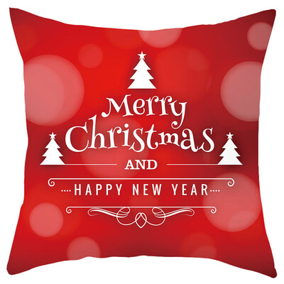 

Tailored Merry Christmas Short Plush Pillowcase Sofa Pad Set Home Decoration 18x18 Inch