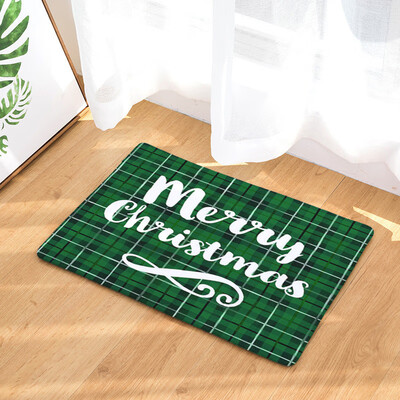 

Toponeto Christmas Home Non Slip Door Floor Mats Hall Rugs Kitchen Bathroom Carpet Decor