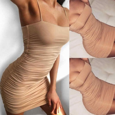 

Women&acutes Bandage Bodycon Sleeveless Evening Party Cocktail Club Short Mini Dress