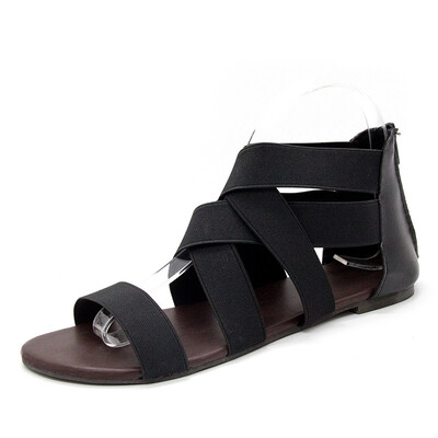 

YI XIE Rome high to help wild womens shoes open toe belt buckle sandals summer 2019 new womens shoes 7444