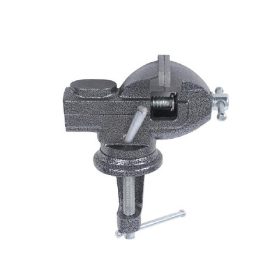 

360 Degree Mechanic Clamp-on Table Vice Swivel Base Cast Iron Hardware Grey 60mm
