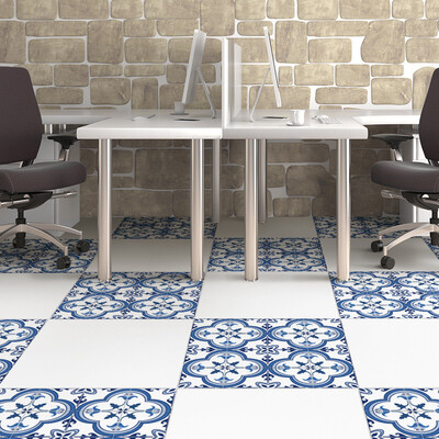 

Toponeto 4Pcs Creative Adhesive Tile Floor Wall Decal Sticker DIY Kitchen Bathroom Decor