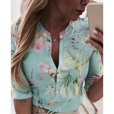 

Starmoon Womens Summer Short Sleeve Casual Floral Printed T Shirt Top Blouse