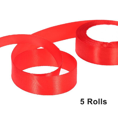 

25 YardsRoll 25mm Width Silk Satin Ribbon DIY Wedding Party Decoration Bow Crafts Invitation Card Gift Wrapping Christmas Ribbons