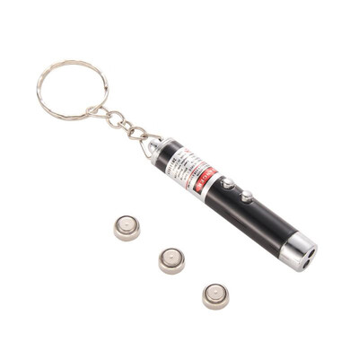 

Mini 2in1 Keychain Lighting LED Torch Lamp Red Laser Pointer Pen Pet Toy