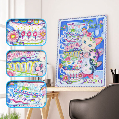 

Siaonvr Special Shaped Diamonds Painting DIY 5D Partial Drill Cross Stitch Kits Crystal