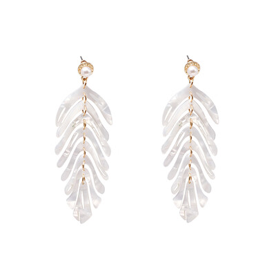 

AOTAMEN 2019 new long dangle resin green leaves earrings party jewelry accessories handmade fashion acrylic earrings for women