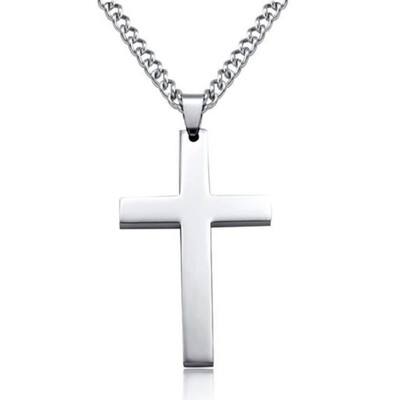 

New Alloy Jesus Cross Chain Unisex Necklace Cross Pendant Jewelry Men Women Necklace Gift