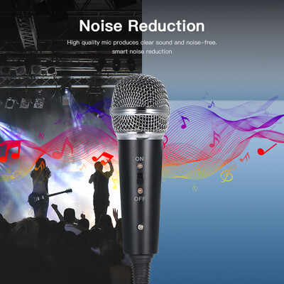 

Wired Condenser Microphone Audio 35mm Studio Mic Vocal Recording KTV Karaoke Mic with Stand for PC Phone