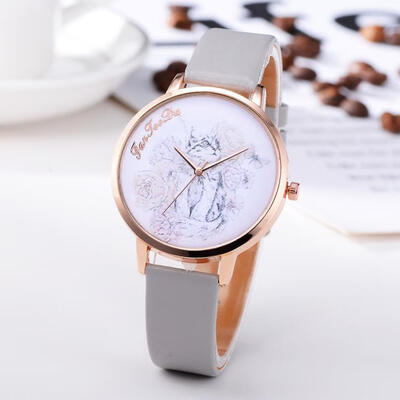 

2018 Dog Fashion Beautiful Temperament Fashionable Simple Ladies WristWatch Leather Souvenir Business Womens Quartz watch D