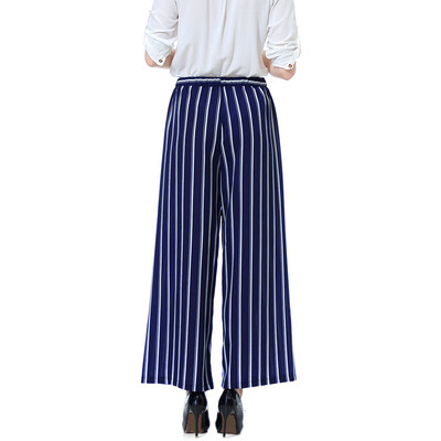 

Fashion Women Elastic Waist Slim Fit Casual High Waist Loose Lace Wide Leg Pants
