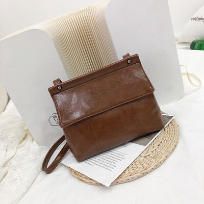 

Tailored Womens Fashion Flip Pure-Colour Cover Retro Shoulder Bag Purse Flap Bag