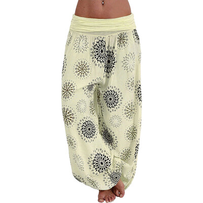 

Tailored Women Sexy High Waist Stripe Print Floral Wide Leg Pants