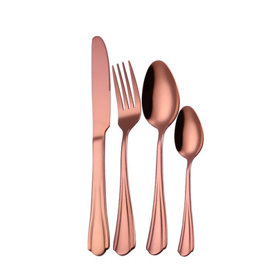

Gobestart 4PCSet Stainless Steel Upscale Dinnerware Flatware Cutlery Fork Spoon Black