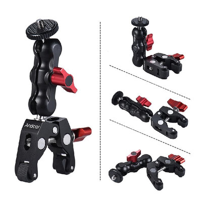 

Andoer Crab Pliers Clip Super Clamp with 14" & 38" Screw Hole for DSLR Rig LCD Monitor Studio Light Camera Magic Arm Photo Studi