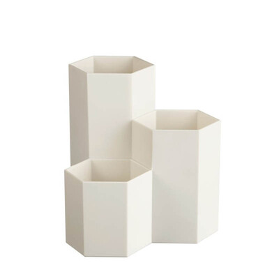 

Siaonvr Multipurpose Plastic Pen Container Creative Hexagon Vase Desk Decoration