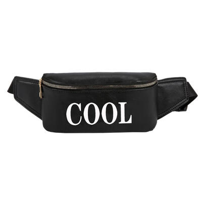 

Women Letter Print Shoulder Waist Fanny Packs Leather Crossbody Chest Bags