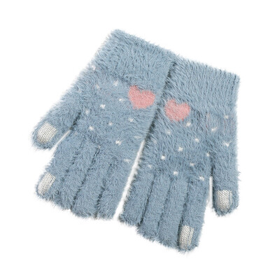 

Tailored Women Cute Winter Knitted Gloves Soft Multifunctional Warm Plush Mitten