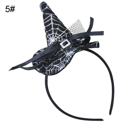 

1Pc Halloween Witch Hat Knot Hairband Hairpin Headpiece Cosplay Party Props