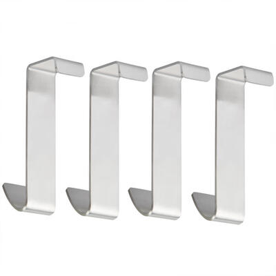 

Greensen 4Pcs Stainless Steel Hanging Over Door Hook Clothes Hats Organizer Rack