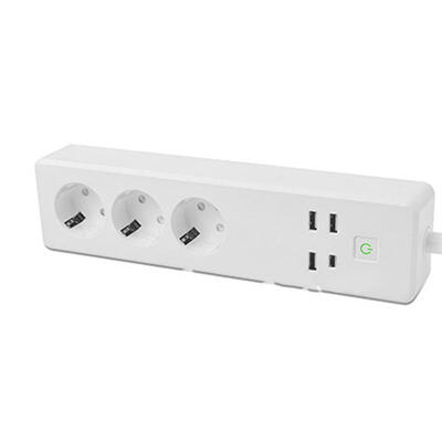 

Smart Wi-Fi Power Strip Multiple Power Socket With 4 USB Ports Voice Control Timer For Amazon Alexas Google HomeEU Plug