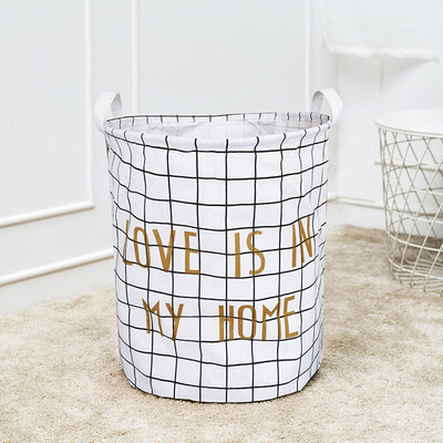 

Siaonvr Waterproof Animal Canvas Sheets Laundry Clothes Basket Folding Storage Box B